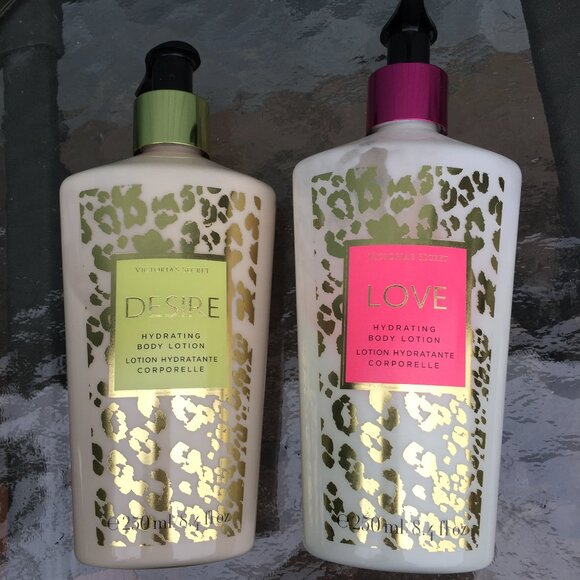 Victoria's Secret Other - VS Victoria Secret Hydrating Body Lotion "Desire" & "Love" 8.4 oz PUMPS BROKE